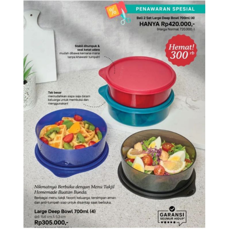 Jual bowl Tupperware 700ml | Shopee Indonesia