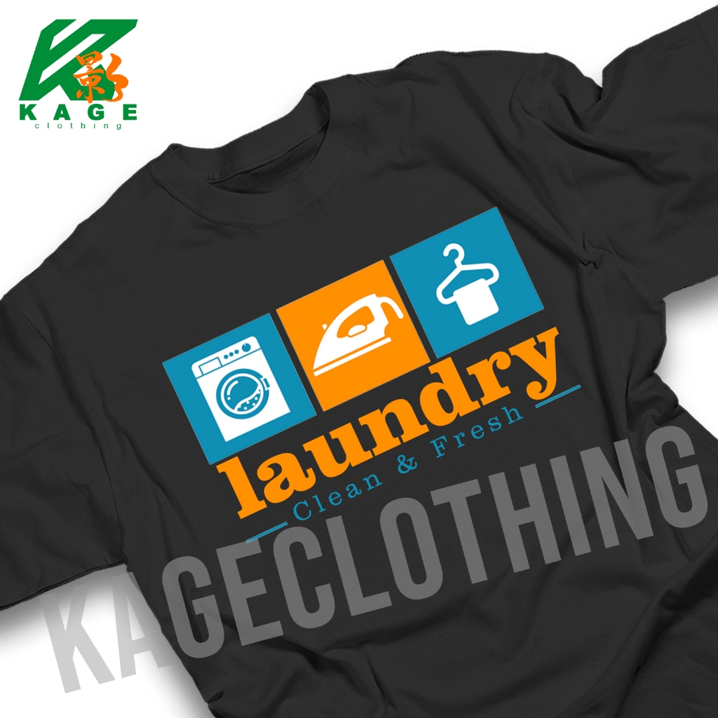 Jual baju kaos pria LAUNDRY tshirt pria atasan unisex KAOS