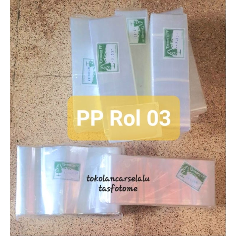 Jual Plastik Rol Roll Rollan Rolan PP 03 Lebar 4, 5, 6, 7, 8, 10, 12 15 ...