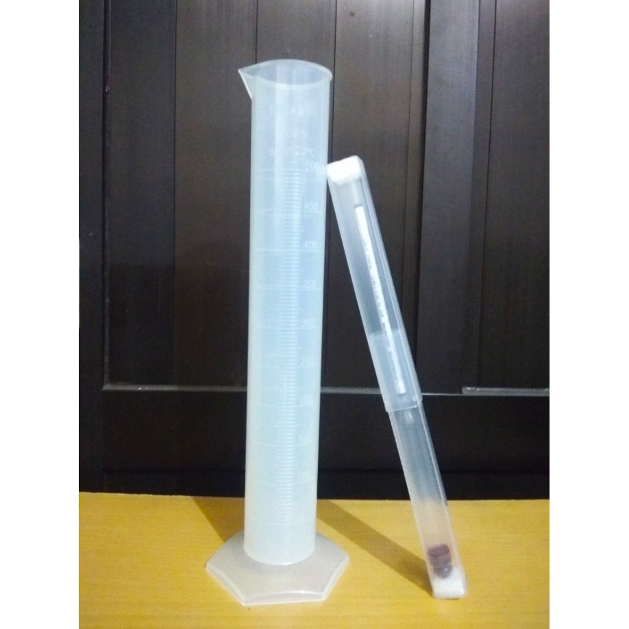 Jual Hydrometer Density Solar Plus Gelas Ukur 1 Liter PP Test Berat ...