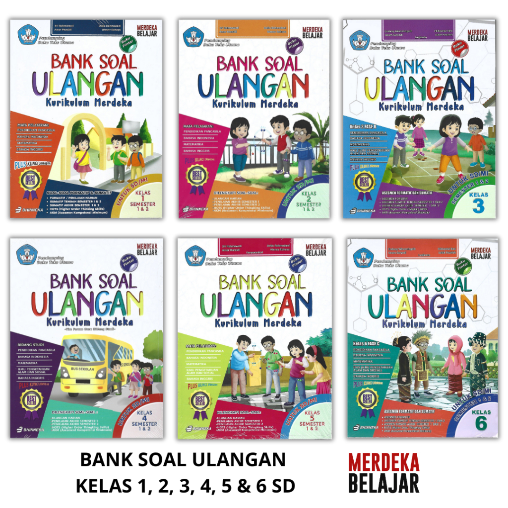 Jual BUKU BANK SOAL ULANGAN KURIKULUM MERDEKA - KELAS 1 S/d 6 SD/MI ...