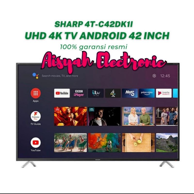 Jual ANDROID TV SHARP 4T-C42DK1I UHD 4K 42 INCI GARANSI 5 TAHUN ...