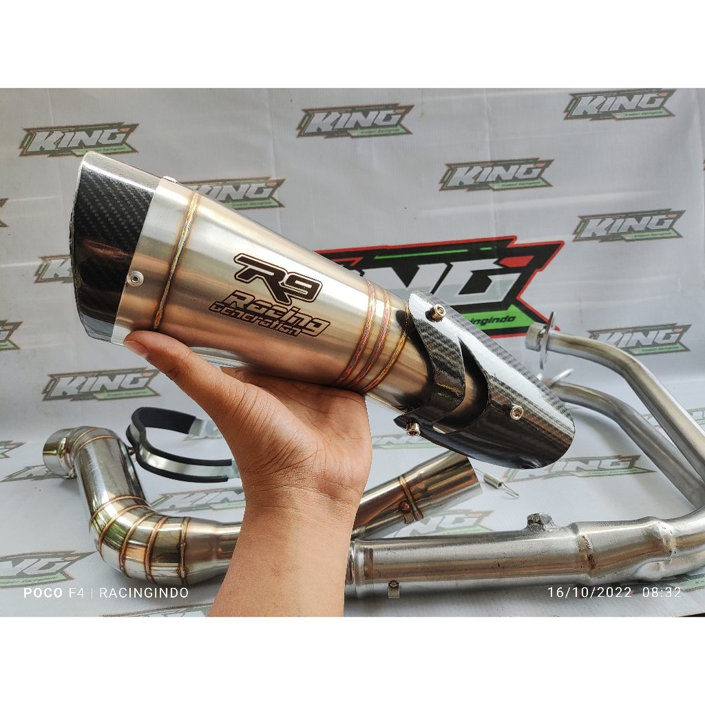 Jual knalpot racing r9 h2 ss tameng yamaha r25 mt 25 cbr 250 rr ninja ...
