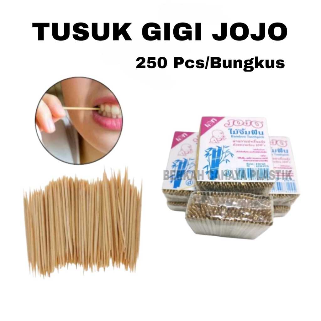 Jual Tusuk Gigi Bambu Murah Import JOJO 50gr Isi 250pcs | Shopee Indonesia