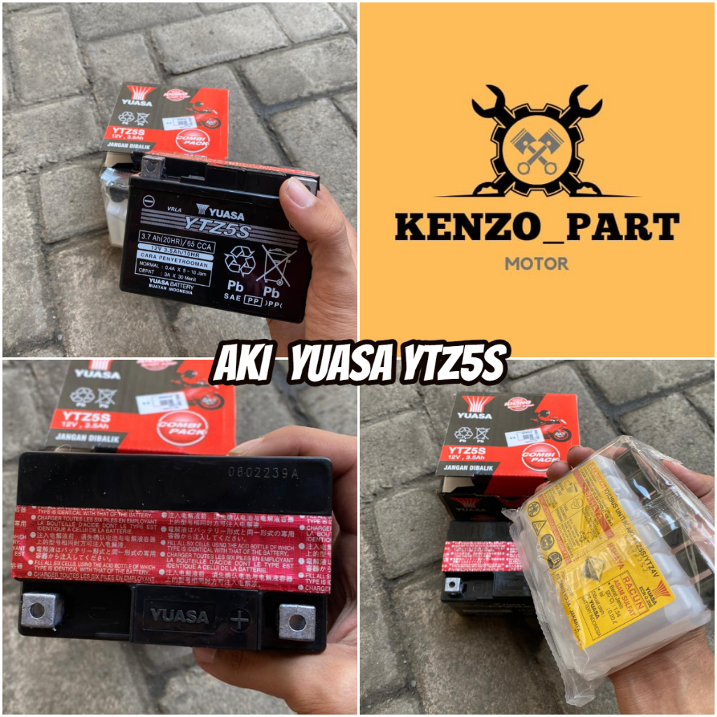 Jual AKI KERING YUASA YTZ5S 12V 3.5AH || YUASA YTZ5S ASLI ORIGINAL ACCU
