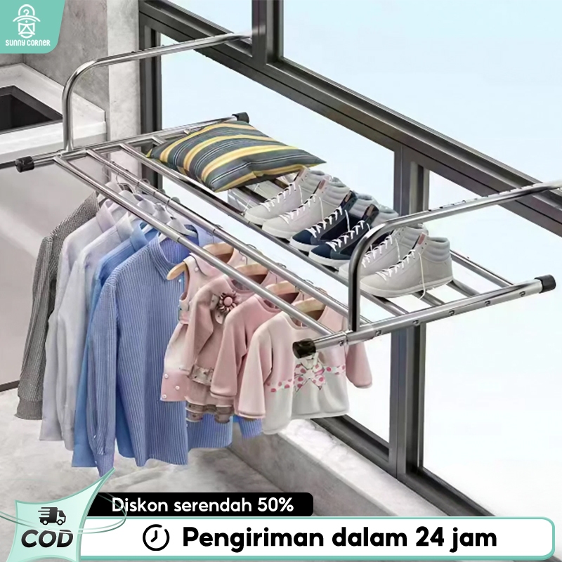 Jual Jemuran Baju Balkon Stainless Steel Jemuran Balkon Apartemen