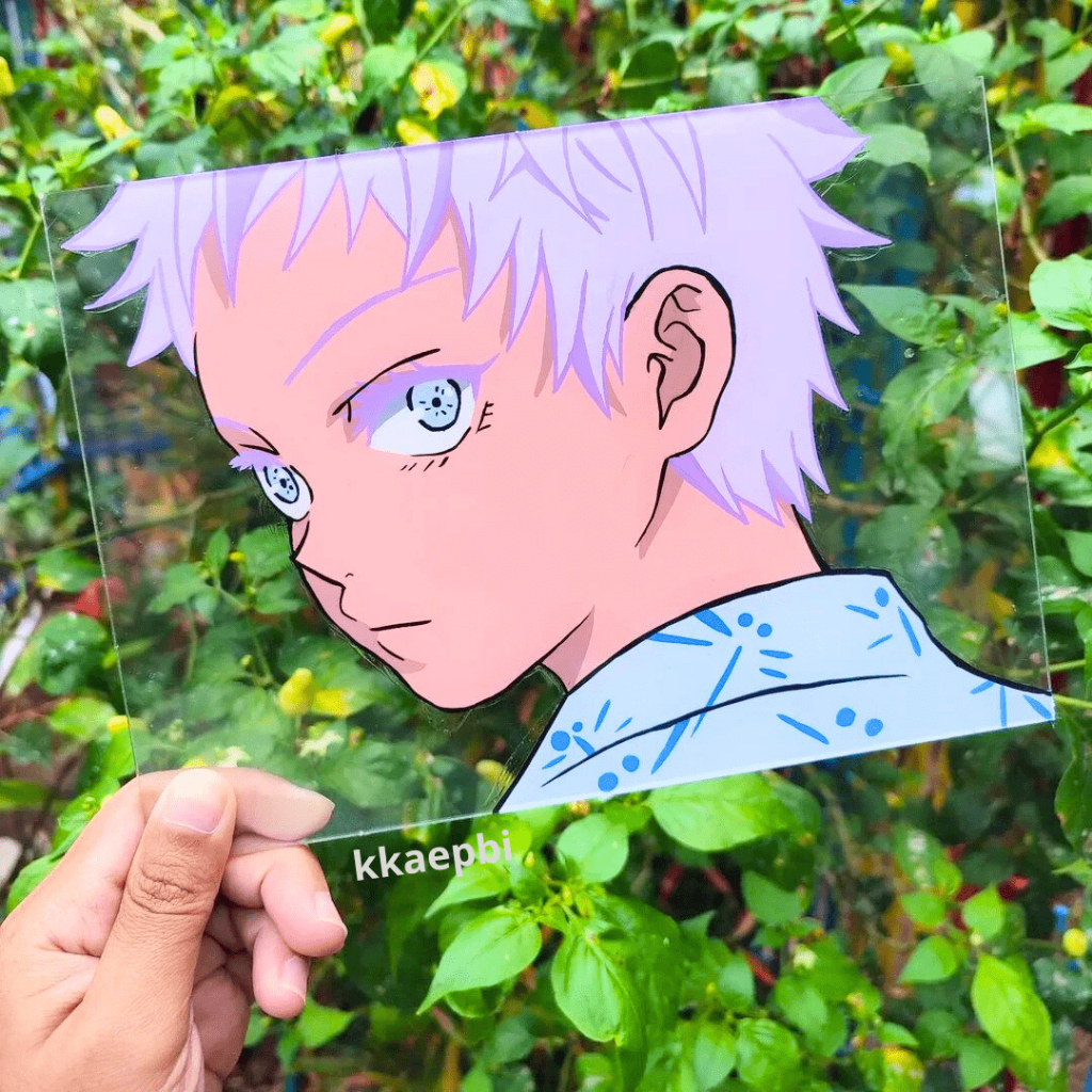 Jual [Custom Glass Painting 1] Satoru Gojo - Jujutsu Kaisen | Shopee ...
