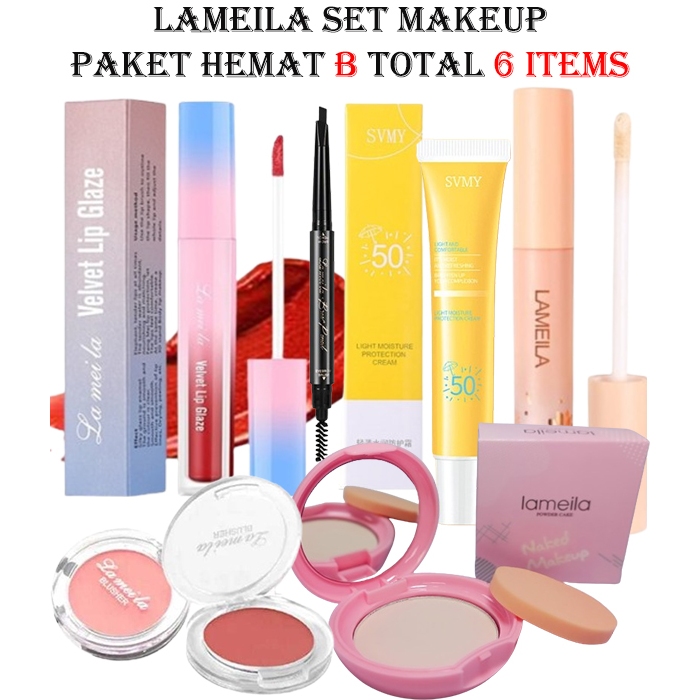 Jual Lameila Set Makeup Paket Kosmetik Hemat B Total 6 Item 