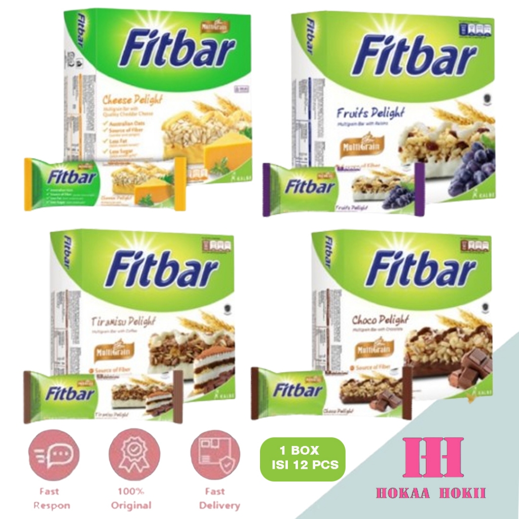 Jual Fitbar Multigrain Cemilan Instan Untuk Diet 1 box isi 12pcs ...