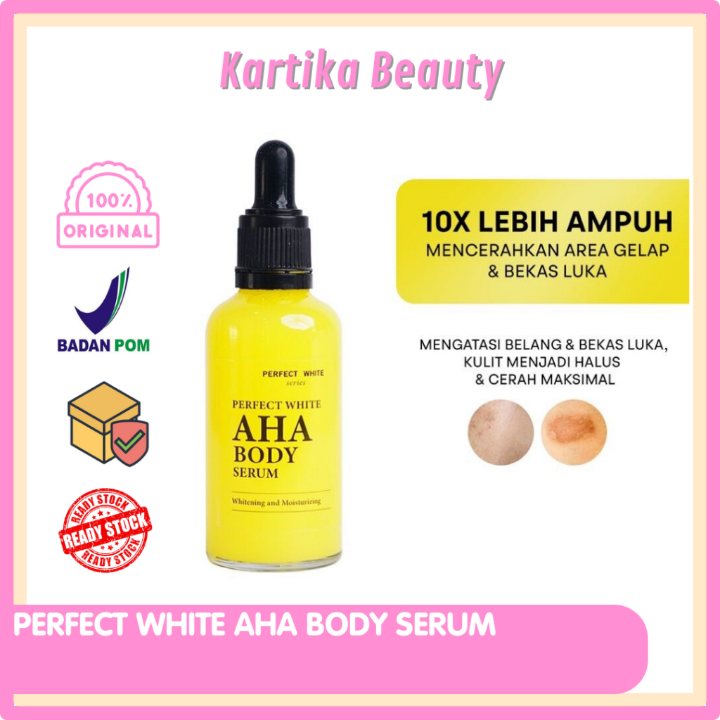 Jual PERFECT WHITE AHA BODY SERUM WHITENING AND MOISTURIZING - SERUM ...
