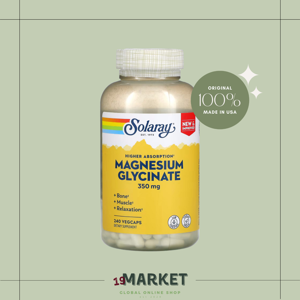 Jual Solaray High absorption Magnesium Glycinate 350mg | Shopee Indonesia