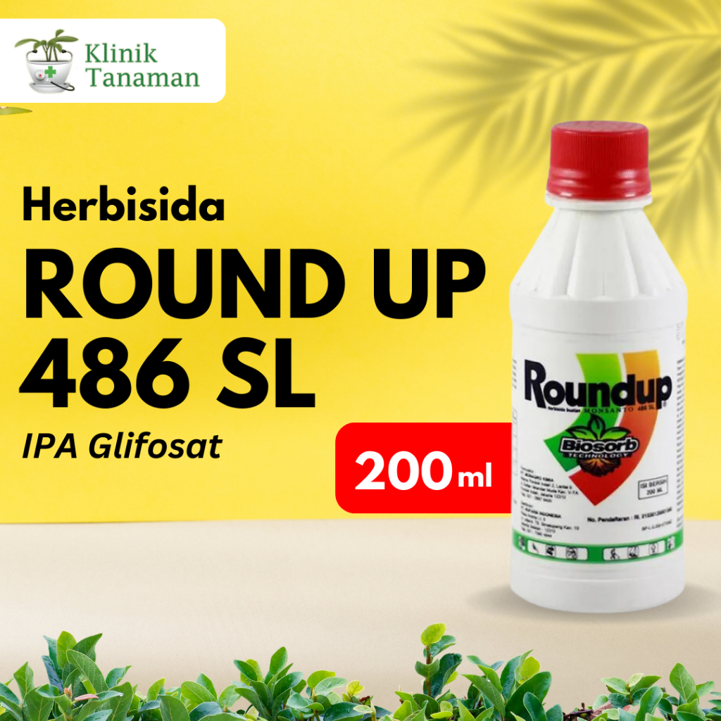 Jual Roundup 486 Sl 200ml Obat Untuk Rumput Liar Gulma Herbisida