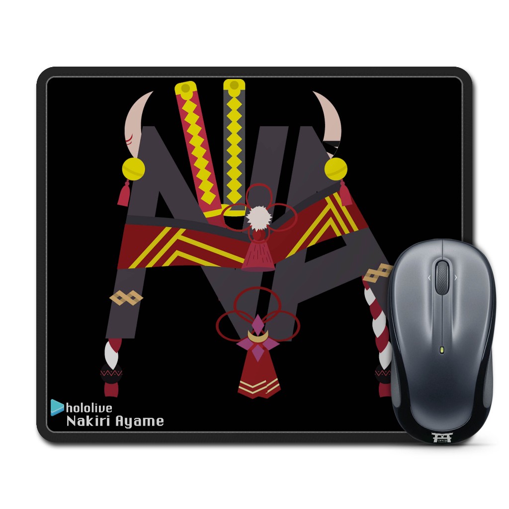 Jual Mouse pad gaming anime vtuber NAKIRI AYAME Typography Hololive 2nd