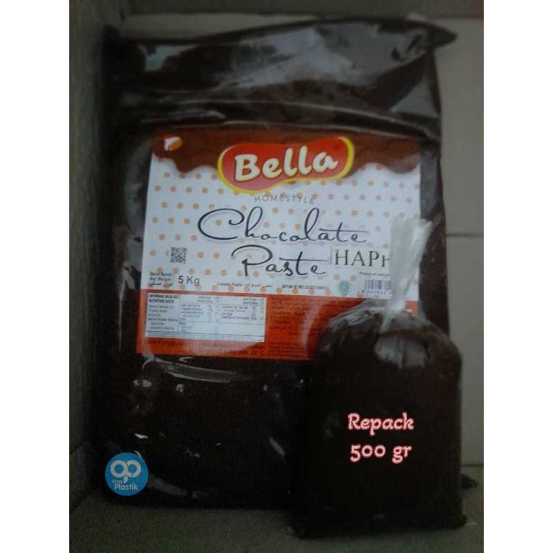 Jual selai coklat/pasta coklat/filing/isian roti bella (repack 500 gr ...