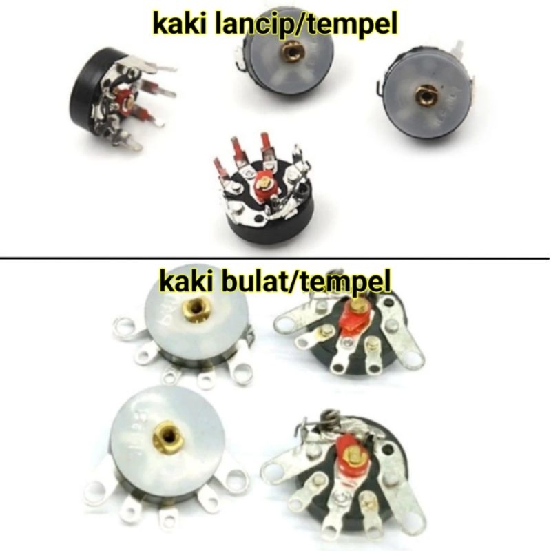 Jual potensio potensiometer kancing datar potentio on/off switch radio ...