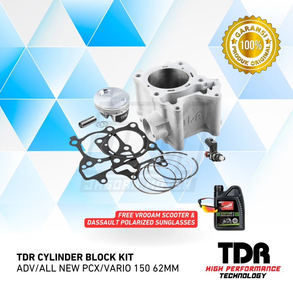 Jual BLOK SEHER TDR CYLINDER BLOCK KIT ADV/ALL NEW PCX/VARIO 150 62MM ...