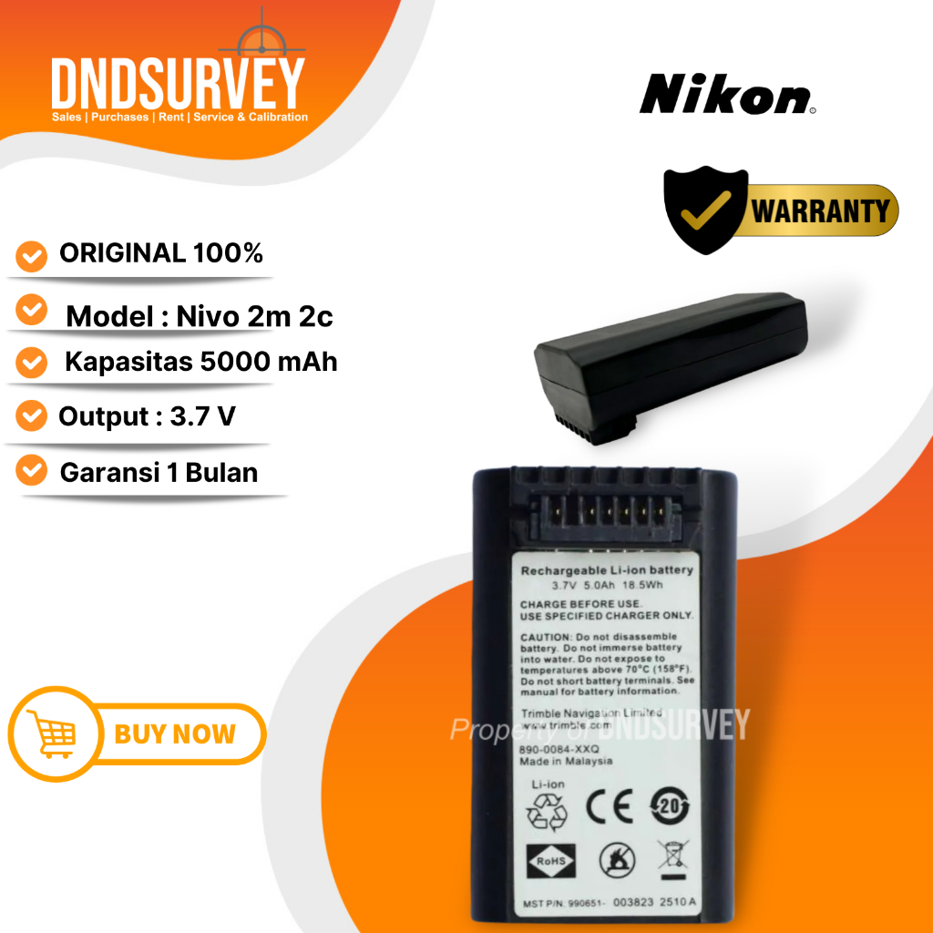 Jual Battery Total Station Nikon Nivo DTM NPL Nivo 2m 2c Baru | Shopee ...