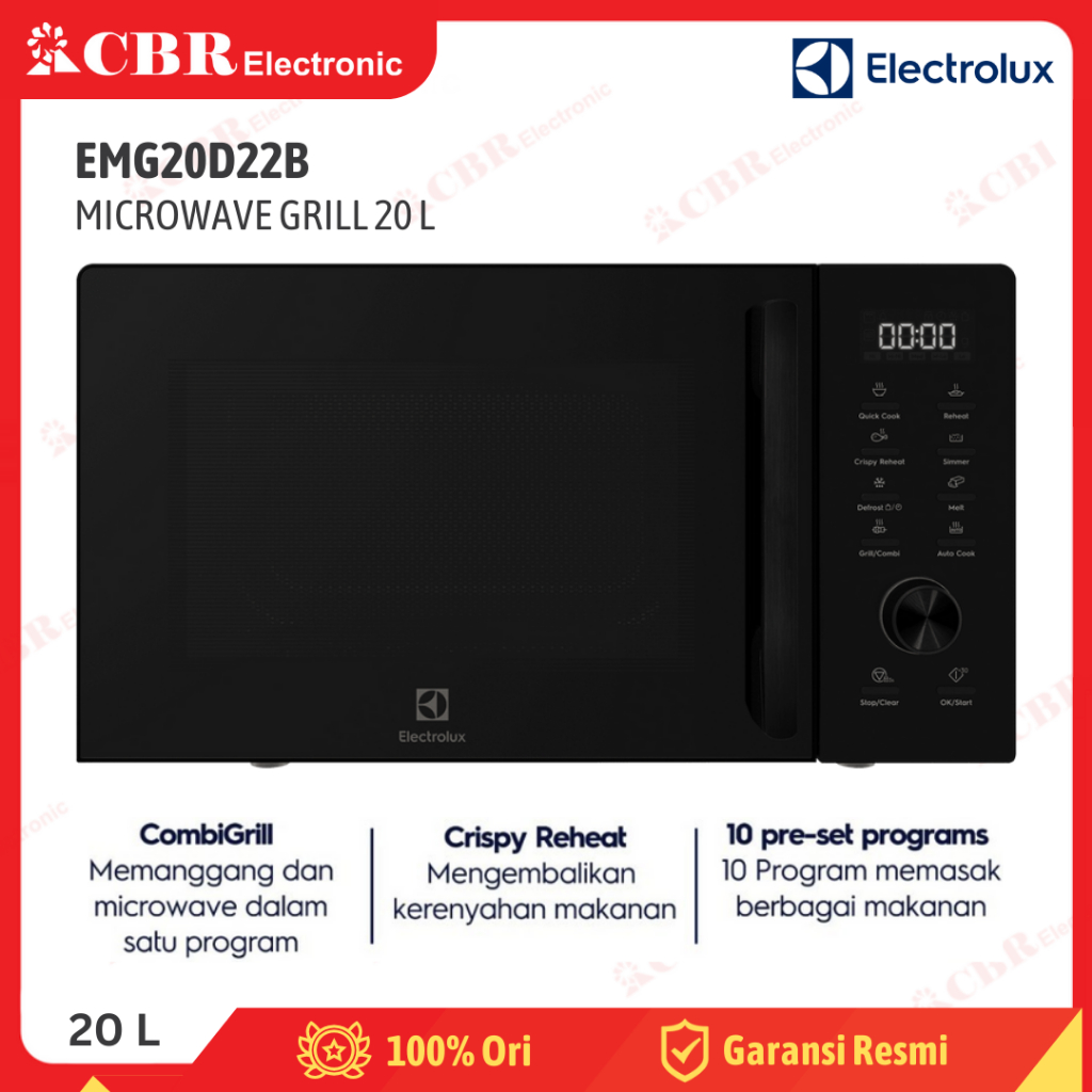 Jual Microwave ELECTROLUX Freestanding EMG20D22B (20L / Grill) | Shopee ...