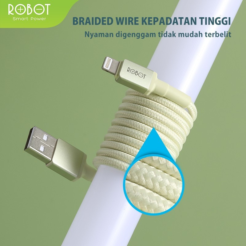 Jual Robot RSM200 Micro USB RSC200 USB-C RSL200 Lightning 2M Data Cable ...