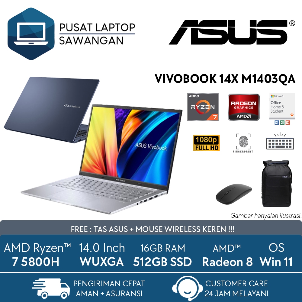 Jual Laptop Asus Vivobook 14x M1403qa Ryzen 7 5800h 16gb 512gb Wuxga Win 11 Ohs Shopee Indonesia 2745