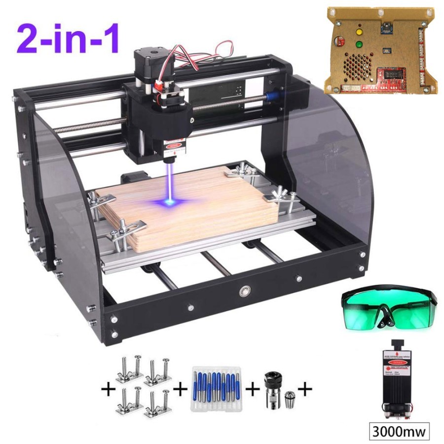 Jual Mesin CNC Printer 3D Ukir Laser Grafir 3 Axis Plus laser Kit ...