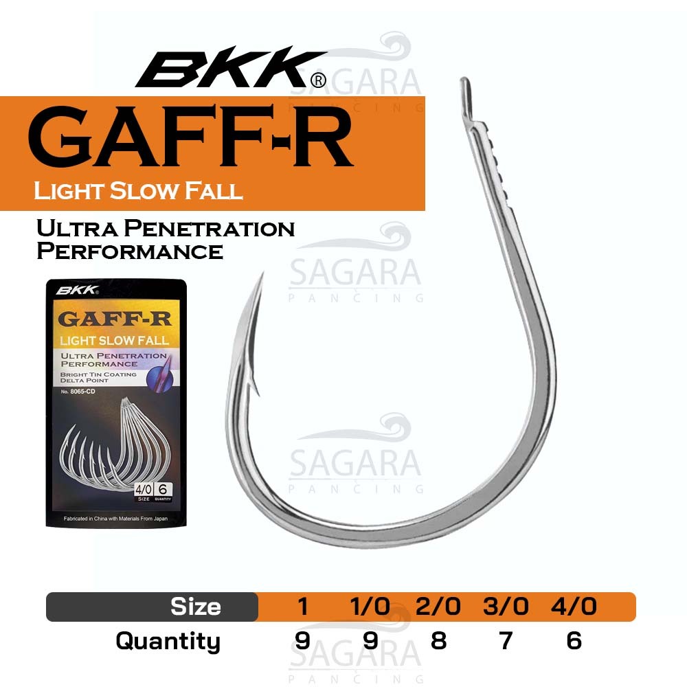 BKK Gaff-R Light Slowfall Assist Hooks |1-1/0 | 2Pcs 1/0