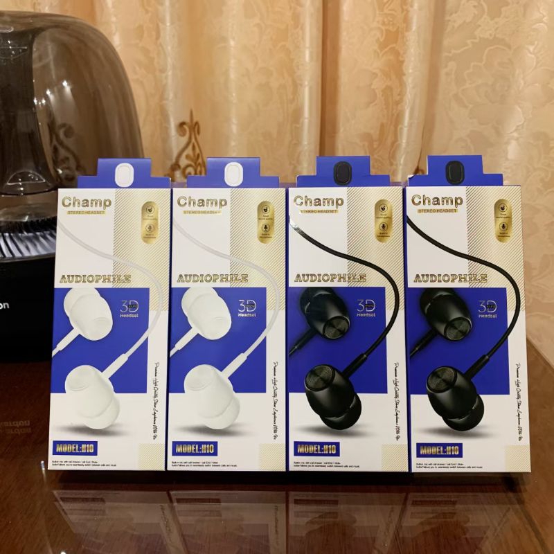 Jual HF/Handset/Handsfree champ 3D model: H10 | Shopee Indonesia