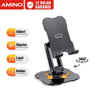 AMINO Phone Holder Stand Foldable Dudukan Universal Tablet 360 Rotation Desktop Stand Di Lipat