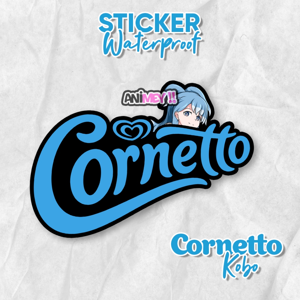 Jual Stiker Kobo Kanaeru Logo Cornetto / Stiker Anime Waterproof ...