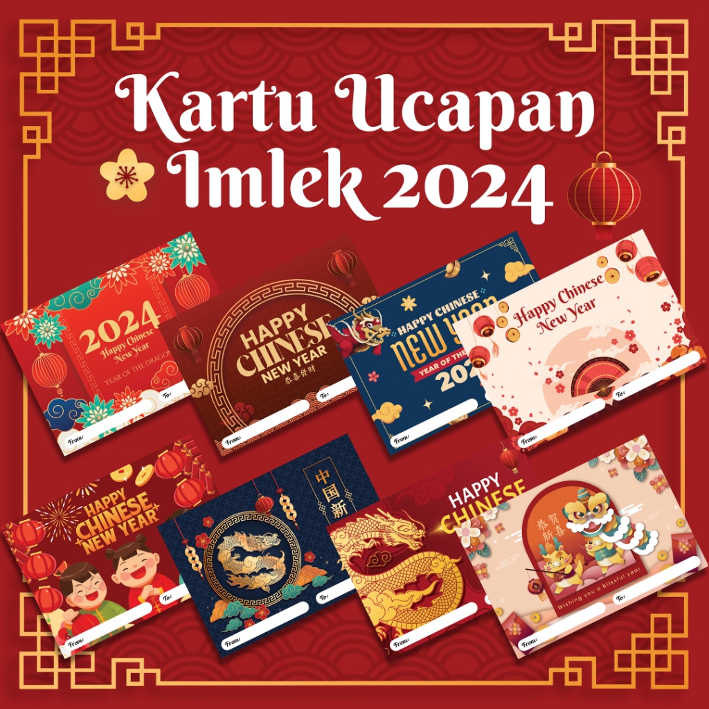 Jual KARTU UCAPAN IMLEK / CHINESE NEW YEAR 2024 /GREETING CARD | Shopee ...