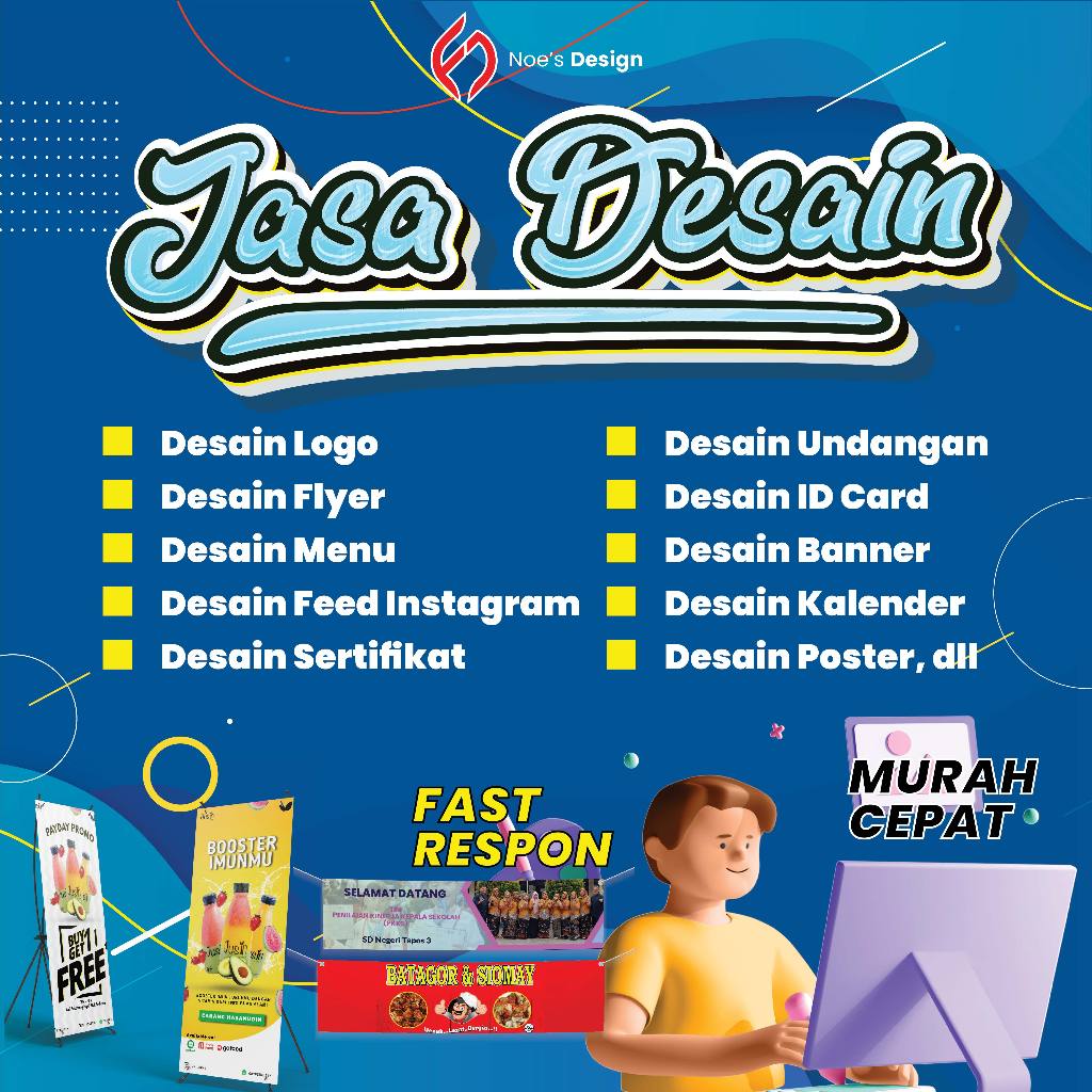 Jual JASA DESAIN GRAFIS DESAIN LOGO BANNER SPANDUK SERTIFIKAT BROSUR KEMASAN DLL Shopee