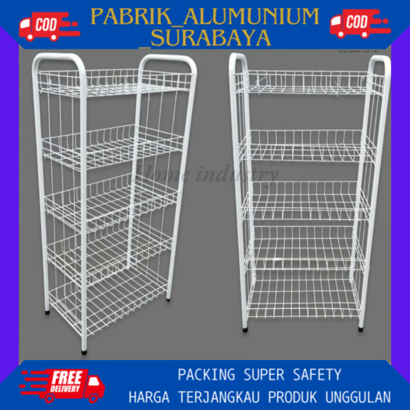Jual Rak serbaguna jumbo susun 5/Rak chiki/Rak besi/Rak toko/Rak ...