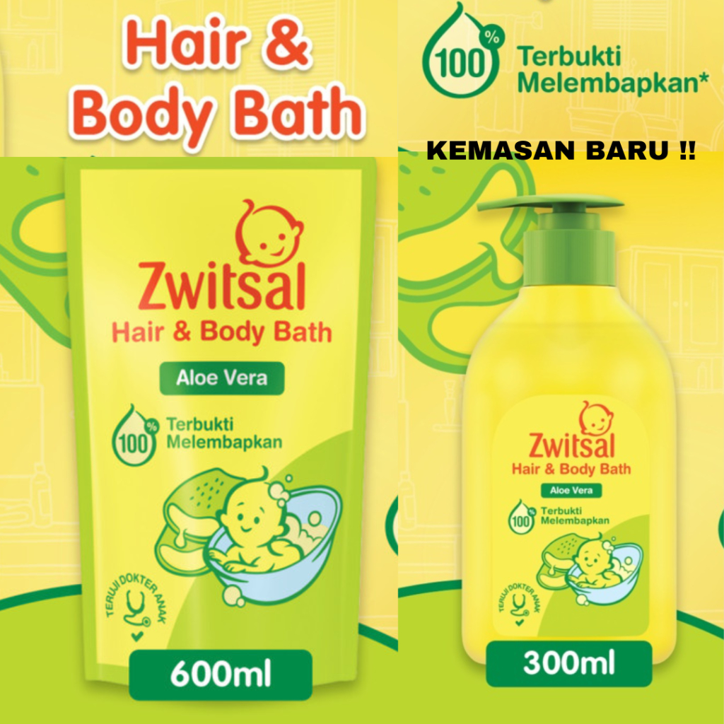 Jual Zwitsal Natural Baby Bath 2in1 Hair & Body Anti Bacterial 450ml ...