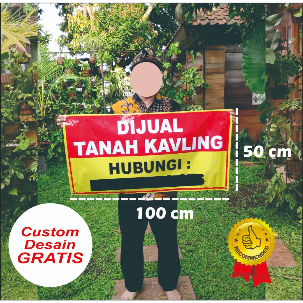 Jual BANNER SPANDUK UKURAN 1 X 0,5 METER DESAIN GRATIS CUSTOM | Shopee ...