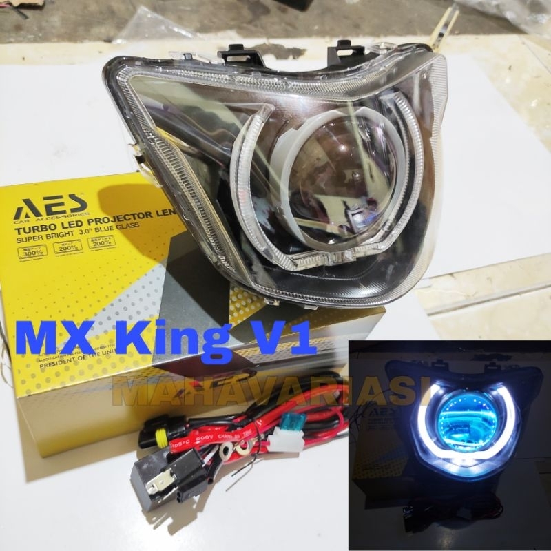 Jual Biled Mx King V Fullset Mika Reflektor Siap Pasang Shopee Indonesia