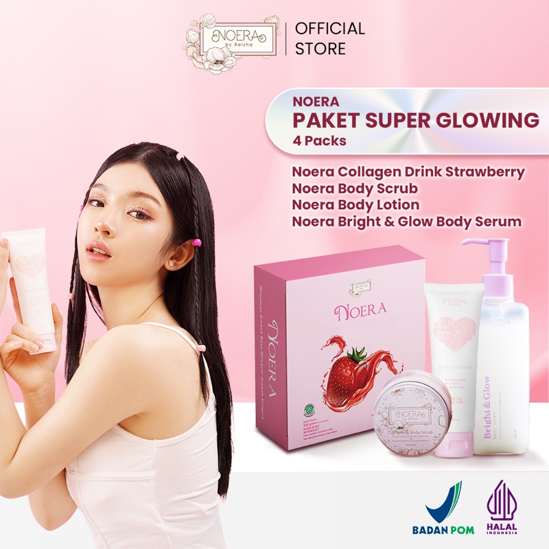 Jual Noera Paket Super Glowing | Noera Collagen Drink, Body Serum, Body