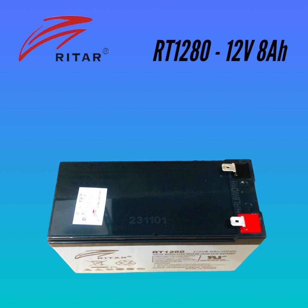 Jual Aki Baterai Ritar Power RT1280 VRLA 12V8Ah UPS APC Prolink ICA 12V ...