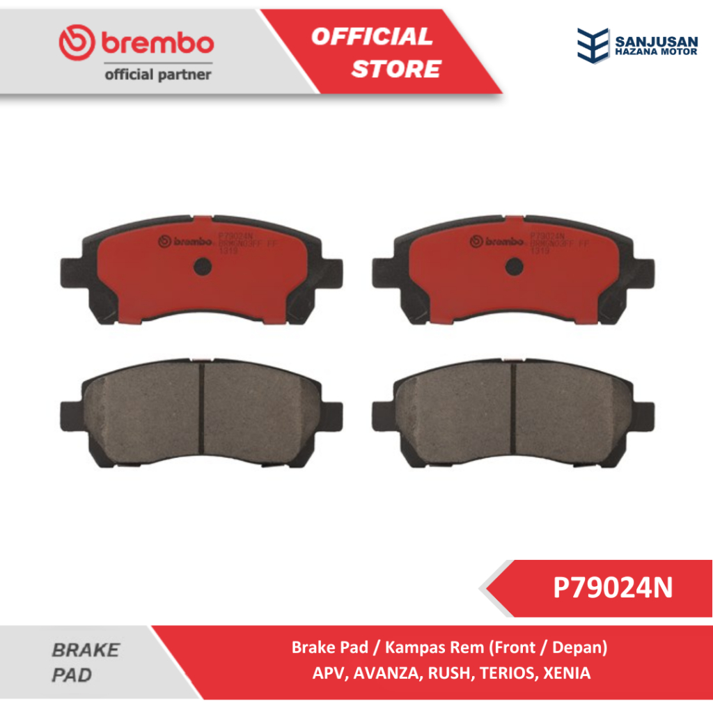 Jual Brake Pad Front / Kampas Rem Depan Brembo Toyota Avanza / Xenia 04 ...