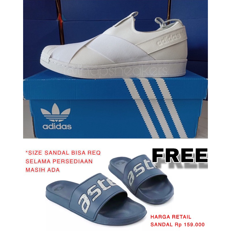 Harga adidas superstar 2025 slip on white