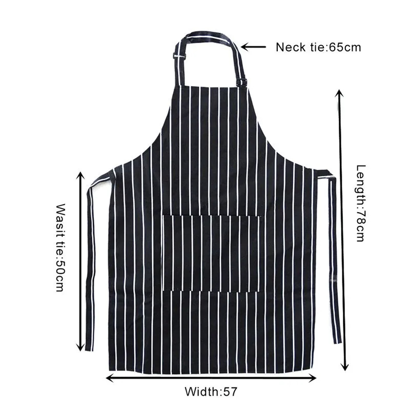 Jual Celemek Loreng Hitam/Stripe Series/Full Panjang Apron/Chef Wear ...