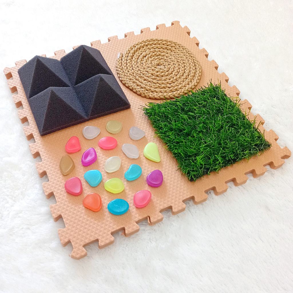 Jual Sensory Play Mat 4 Tekstur | Stimulasi Sensorik Bayi Balita Montessori| Mainan Edukasi ...