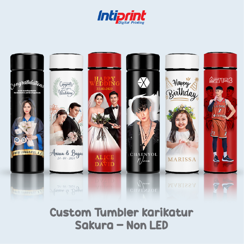 Jual Tumbler Custom Karikatur Termos Hadiah - Sakura Premium / Botol ...