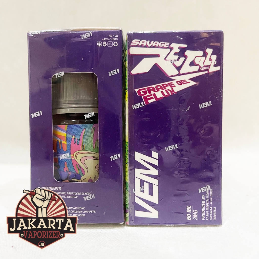 Jual SAVAGE RECALL GRAPE GEL FLUX JAM 60ML 3MG 6MG BY RIOT X OURA