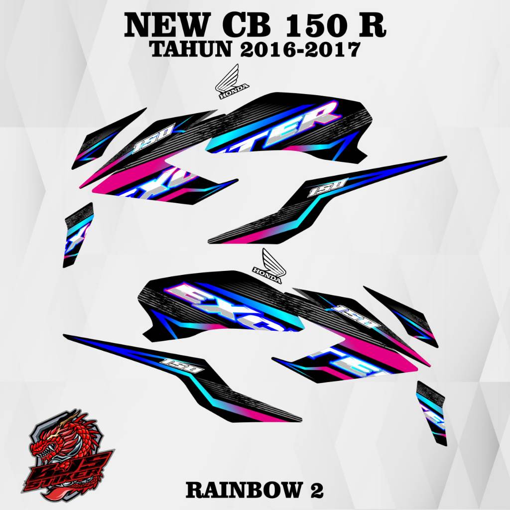 Jual [COD] Stiker Sticker Striping CB 150r New v2 2016-2019 RAINBOW 2 ...
