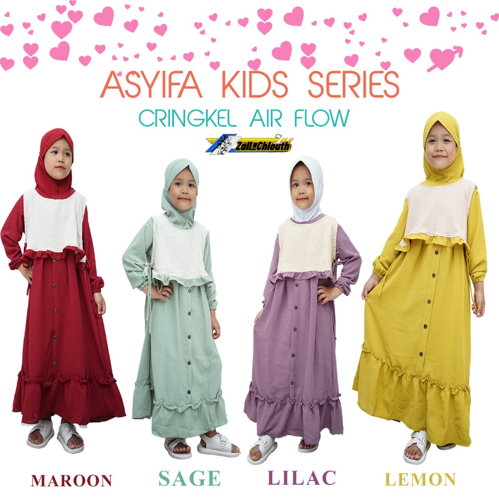 Jual Gamis Putih Anak Tanggung Baju WHITE Gamis Putih Anak Perempuan