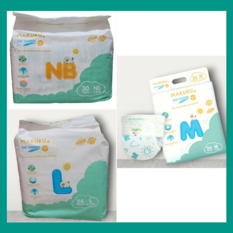 Jual Makuku Sap Diapers Comfort Fit Tape/Pants Size NB/M/L | Shopee ...