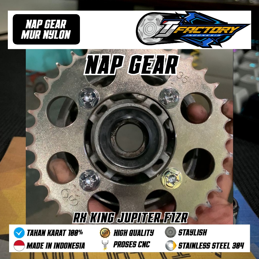 Jual 1 Set Baut Stainless CNC Nap Gear RX KING FIZR JUPITER VEGA Slim ...