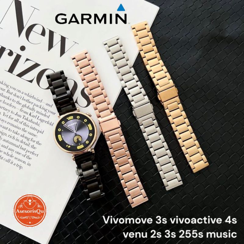Stainless Steel Vivomove 3s Band Garmin Vivomove 3s Steel Strap