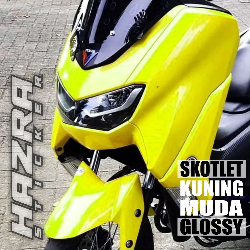 Jual Skotlet Sticker Motor kuning Muda dan Tua Glossy Doff Scotlite ...