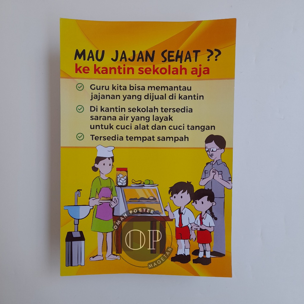 Jual Poster Jajanan Sehat - Poster Kantin Sekolah Sehat - Jajanan Sehat